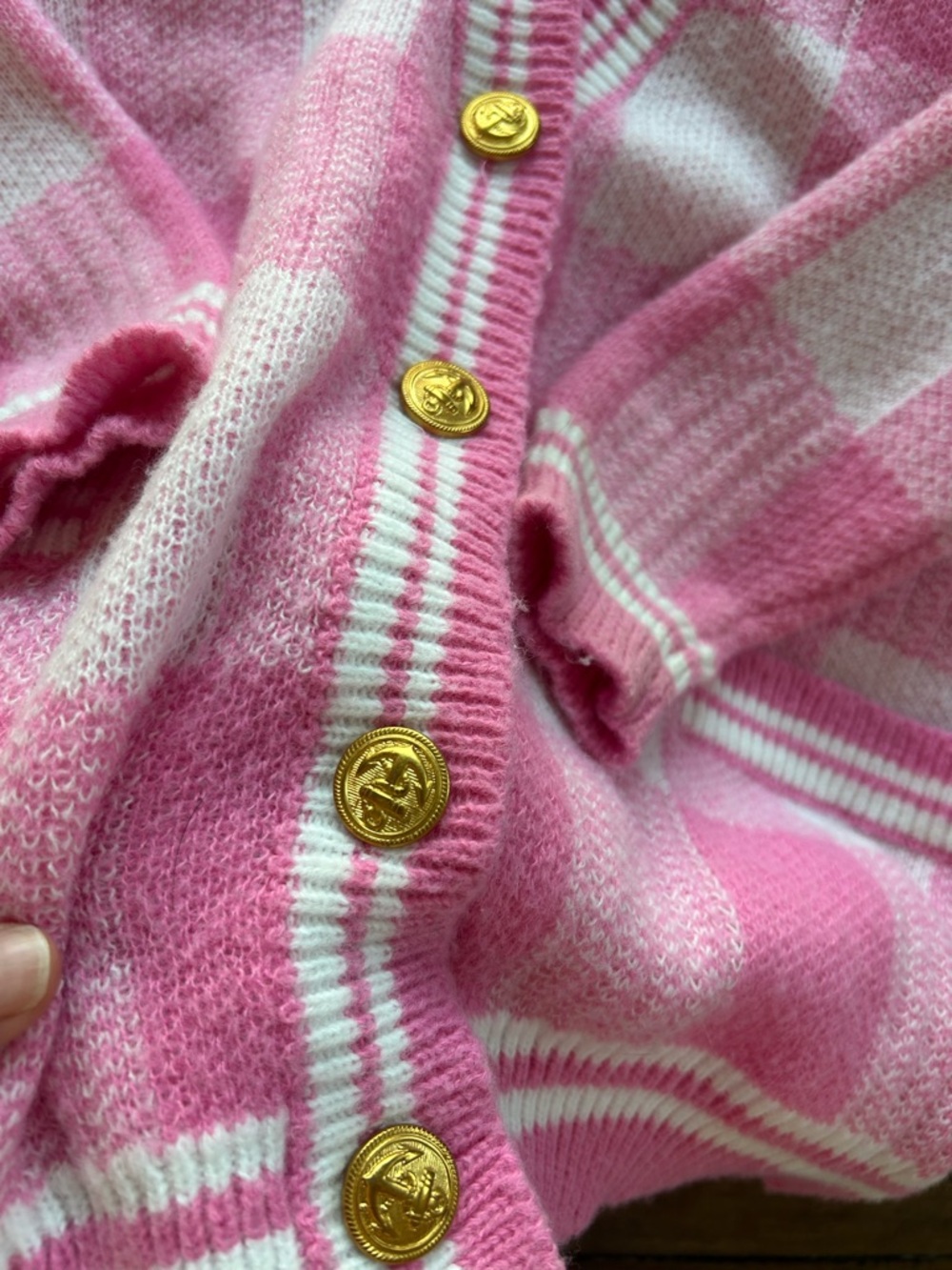 More to Come Revolve Bonnie Pink Plaid Cardigan Sweater XS - Picture 10 of 12